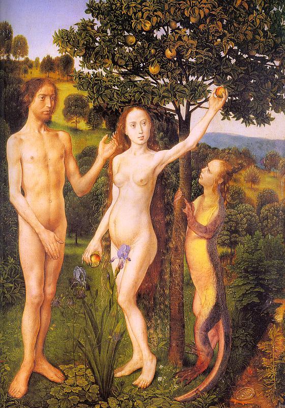 Hugo van der Goes The Fall : Adam and Eve Tempted by the Snake China oil painting art